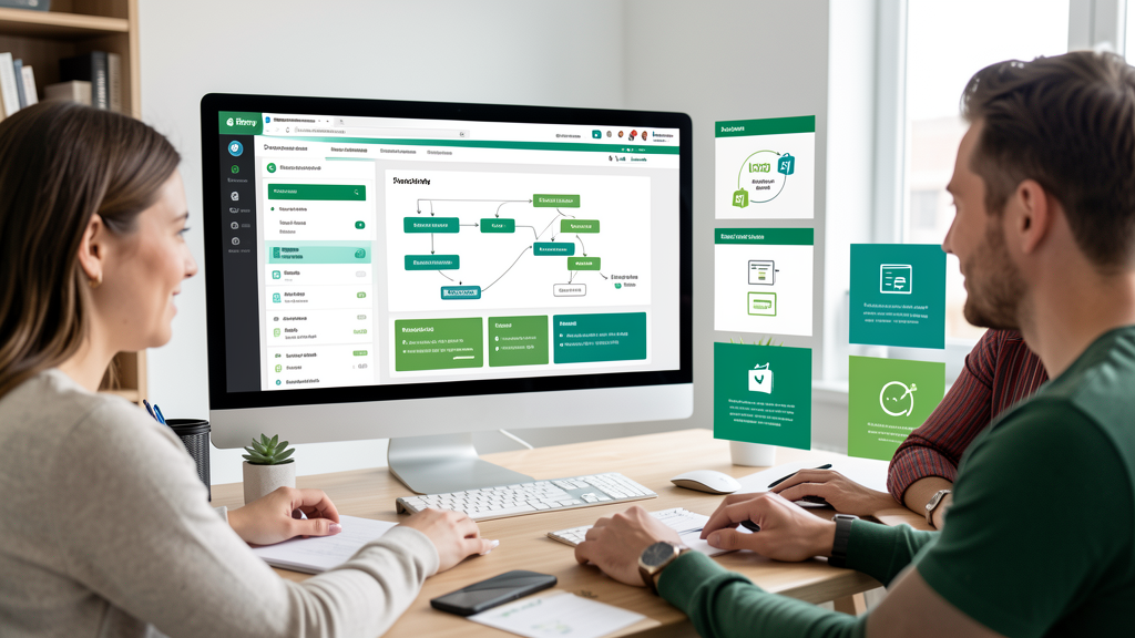 Team reviewing a workflow dashboard representing Shopify automation, order routing, and inventory sync